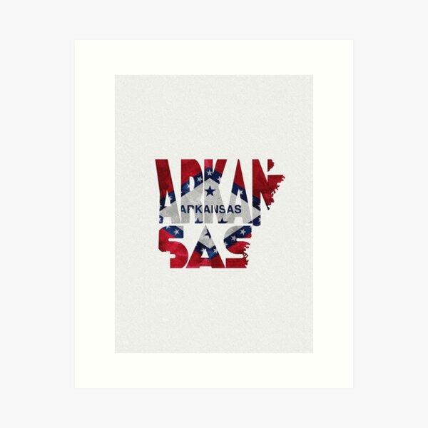 Artikel-Vorschau von Arkansas Typografische Karte Flagge, designt und verkauft von A Deniz Akerman.