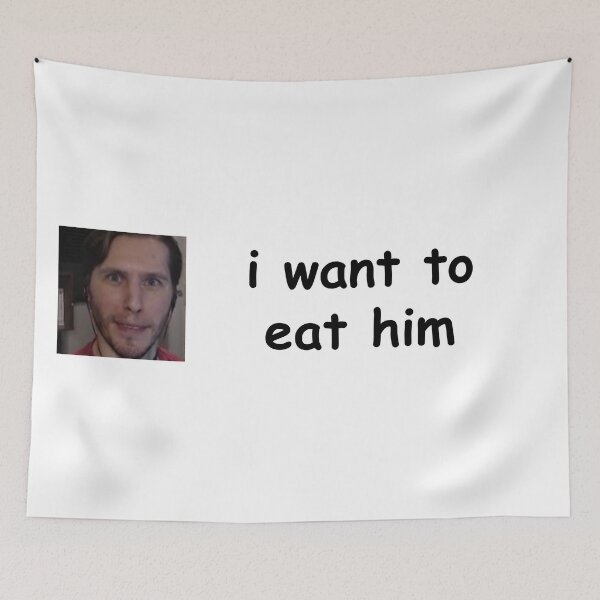 Item preview, i want to eat jerma bumper sticker designed and sold by kotonok0.
