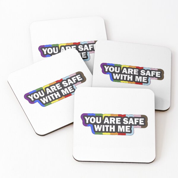 Item preview, You are Safe With Me LGBT All Flag designed and sold by LGBT-Art-Design.