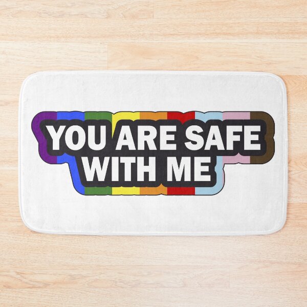 Item preview, You are Safe With Me LGBT All Flag designed and sold by LGBT-Art-Design.