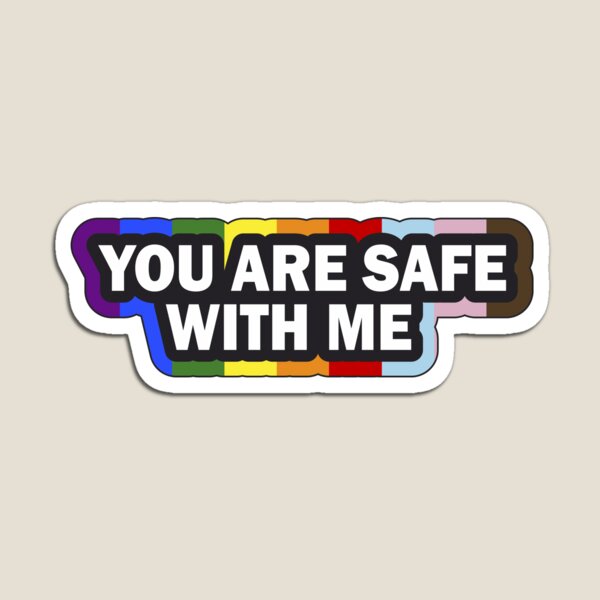 Item preview, You are Safe With Me LGBT All Flag designed and sold by LGBT-Art-Design.