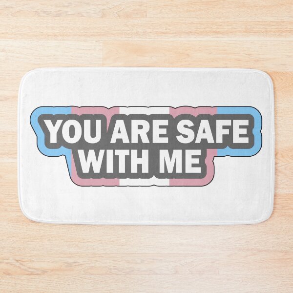 Item preview, You are Safe With Me LGBT Transgender designed and sold by LGBT-Art-Design.