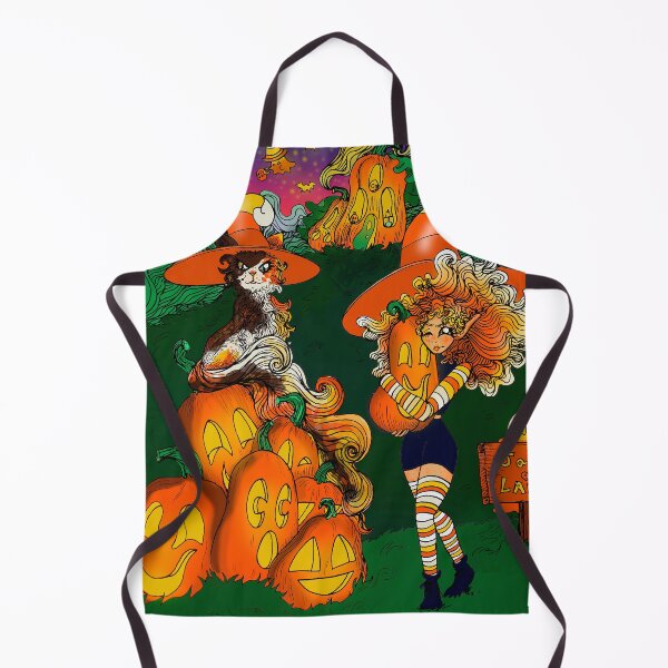 Item preview, Halloween Witch and Calico Cat designed and sold by Brooksie Fontaine.