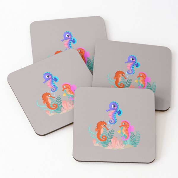 Item preview, Watercolors drawing, sea ​​horses in the sea designed and sold by pookamon14.