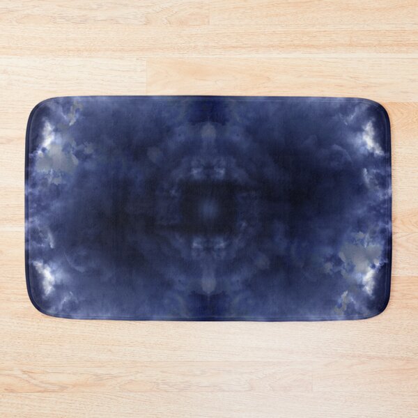 Item preview, Abstract Blue Mandala Pattern Fabric Art designed and sold by Wiggly Lines.