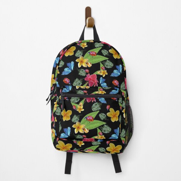 Item preview, Tropical Ladybug-v2 pattern black designed and sold by Lalita-Designs.