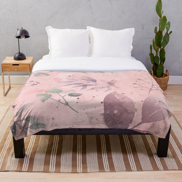 Item preview, Pink wallpaper with watercooler leaves designed and sold by NellyShaul.