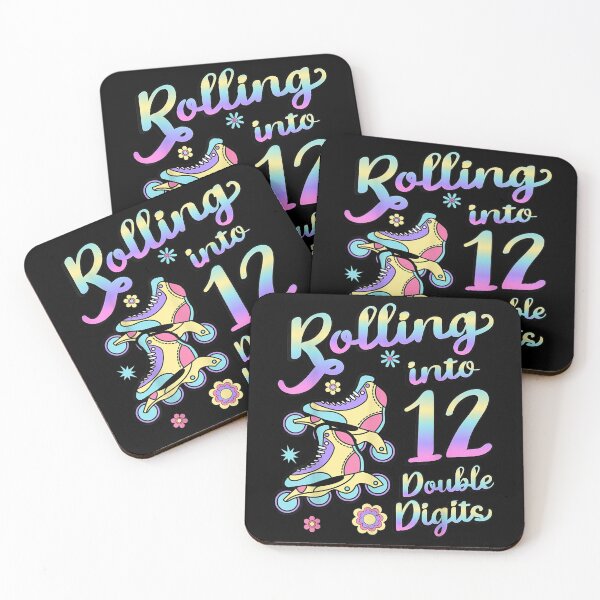 Item preview, Rolling Into 12 Double Digits Floral Skaters 12th Birthday designed and sold by Ralphreid.