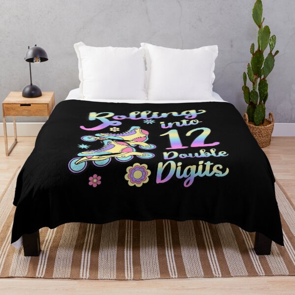 Item preview, Rolling Into 12 Double Digits Floral Skaters 12th Birthday designed and sold by Ralphreid.