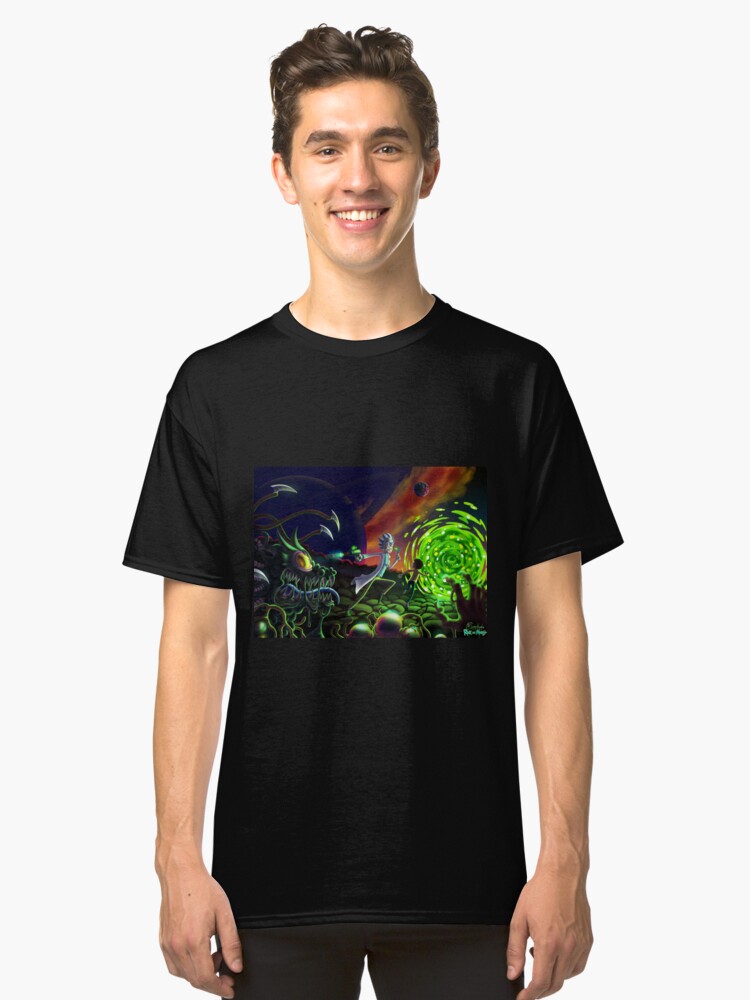 Alternate view of Run | Rick and Morty Classic T-Shirt