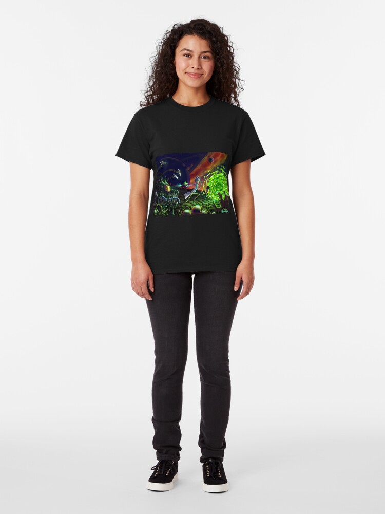 Alternate view of Run | Rick and Morty Classic T-Shirt