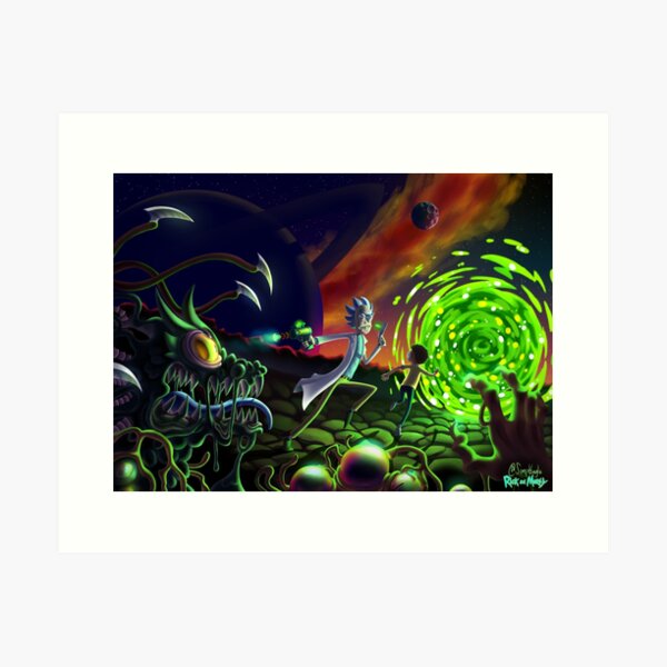 Lauf | Rick und Morty Kunstdruck