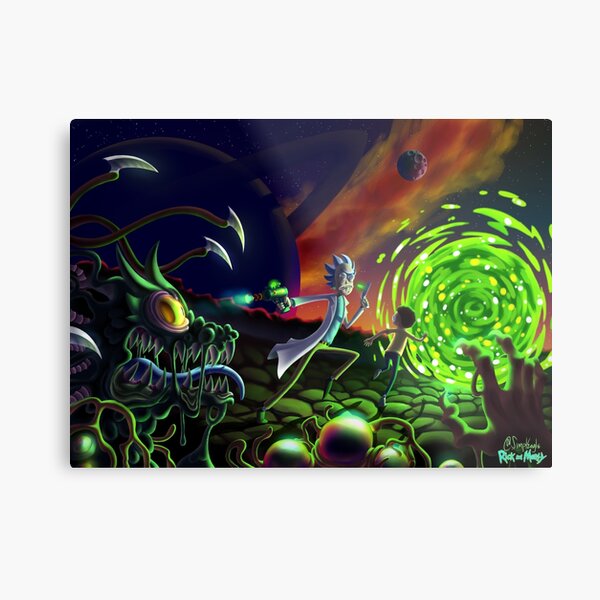 Run | Rick and Morty Metal Print