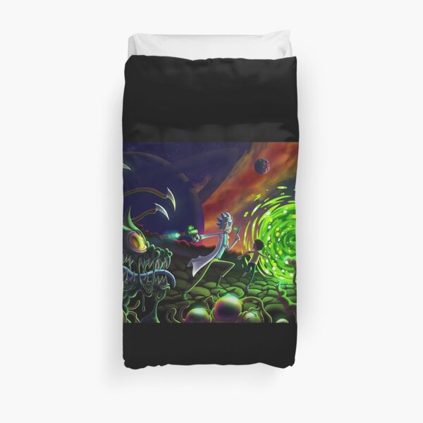 Run | Rick and Morty Duvet Cover