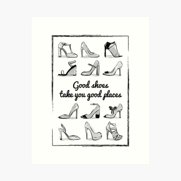 High heels quote Art Print
