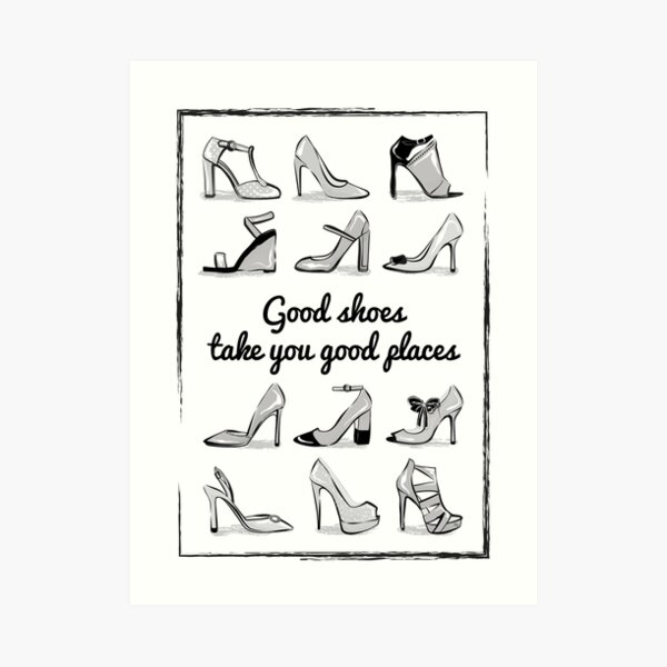 High heels quote Art Print