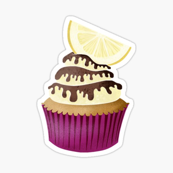 Lemon cupcake Sticker