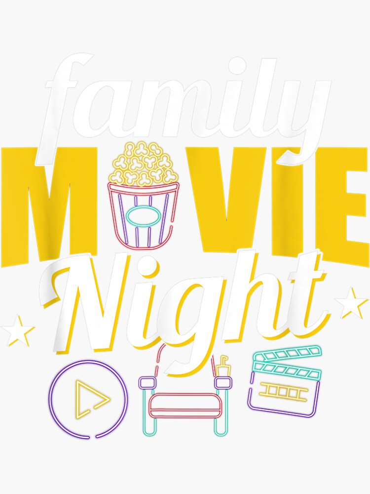 "Movie fans and film event on official family movie night" Sticker for