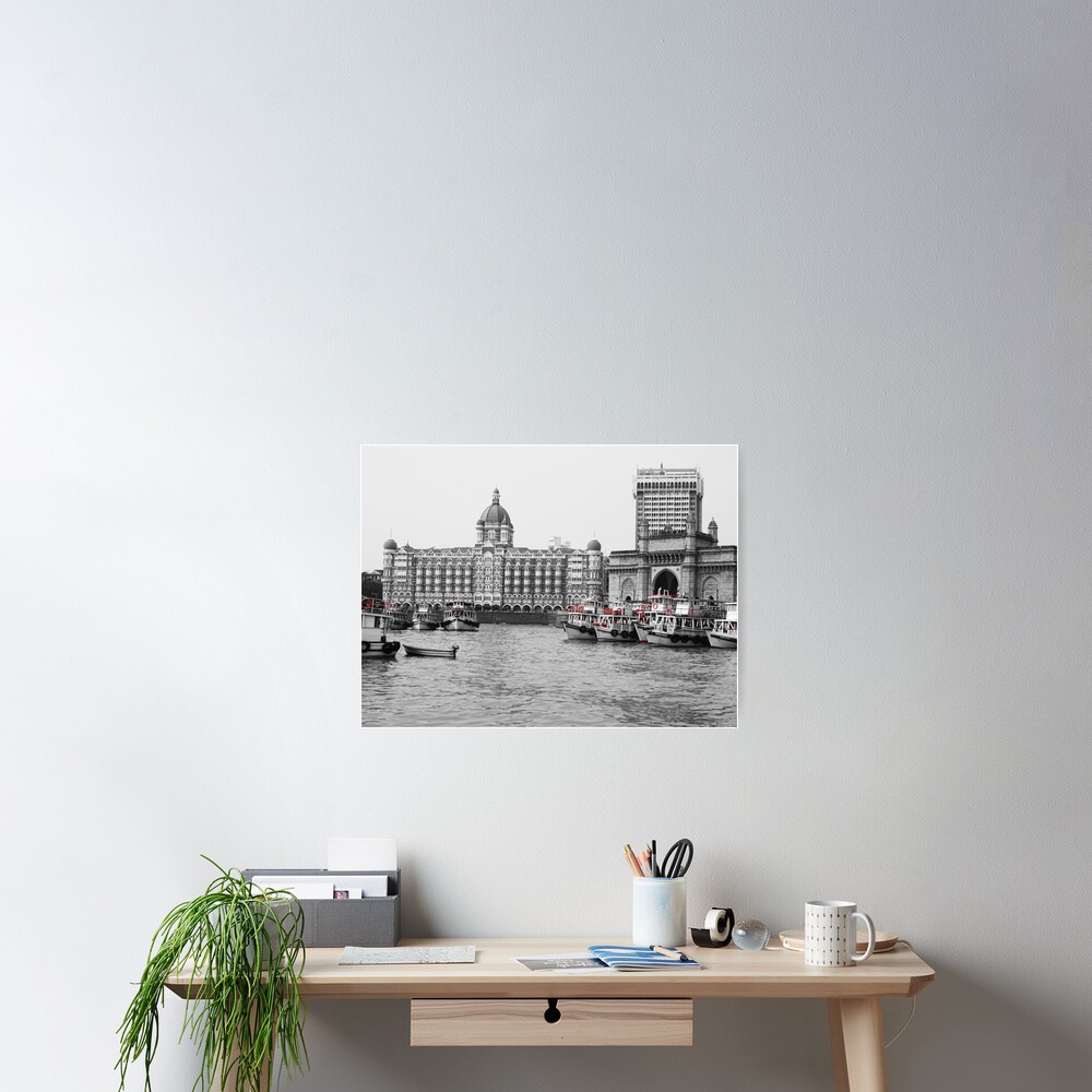 Gateway of India in Black N White Poster