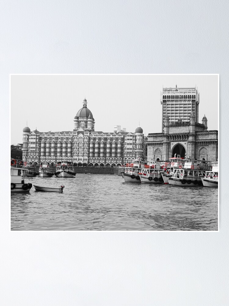 Alternate view of Gateway of India in Black N White Poster