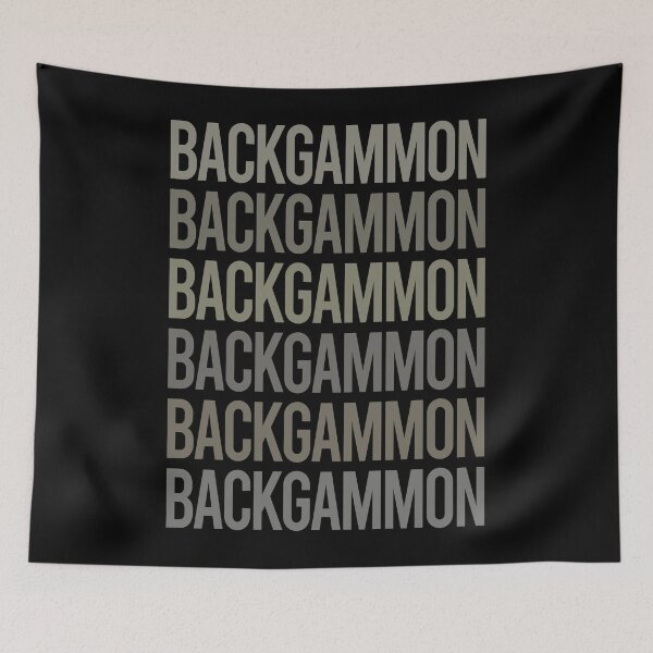 Item preview, Gray Text Art Backgammon designed and sold by TartSpiderWeb.