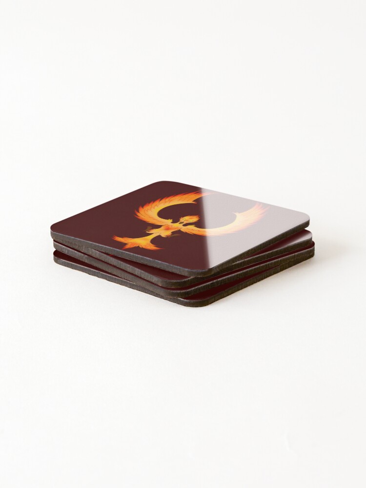 Thumbnail 4 of 5, Coasters (Set of 4), Phoenix Rising designed and sold by OnFireDesignsAU.