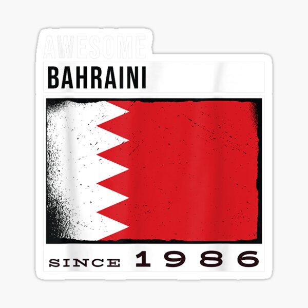 "Awesome Bahraini Since 1986 Bahraini 36th Birthday" Sticker for Sale
