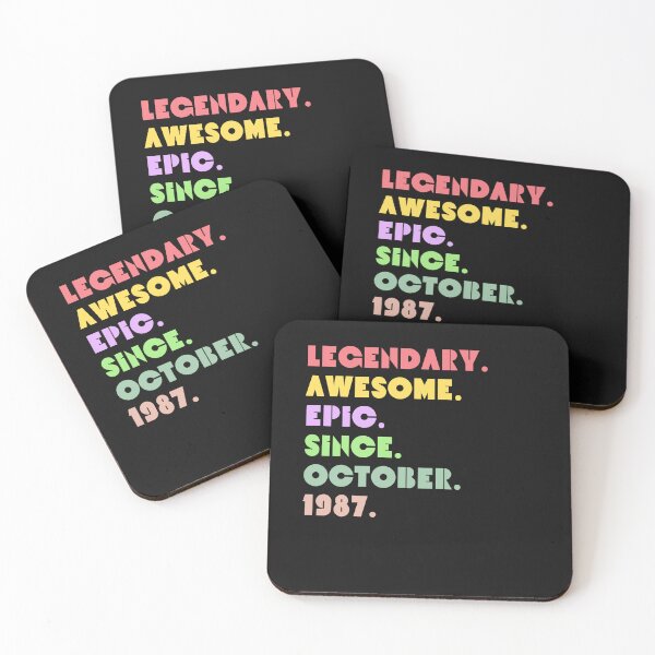 Item preview, Legendary Awesome Epic Since October 1987 designed and sold by ilalang-by-eka.