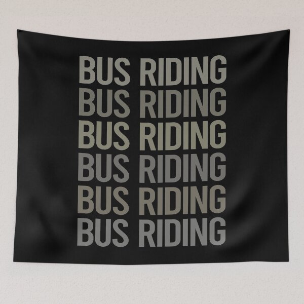 Item preview, Gray Text Art Bus Riding designed and sold by TartSpiderWeb.