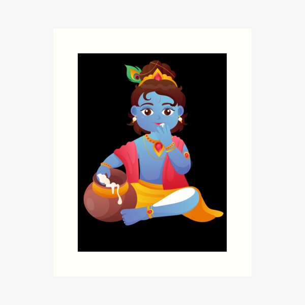 Baby Krishna Art Prints for Sale | Redbubble Baby Krishna Art Prints for Sale | Redbubble
