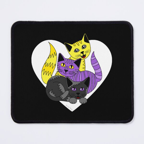 Item preview, Three Non-binary Kitties designed and sold by Art by Veya.