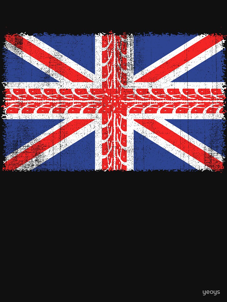 Vintage Flag > UK Flag Made of Motorbike Tracks > Biker by yeoys