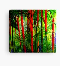 Lipstick Palms (triptych) Canvas Print