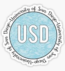 University of San Diego Wavy Sticker