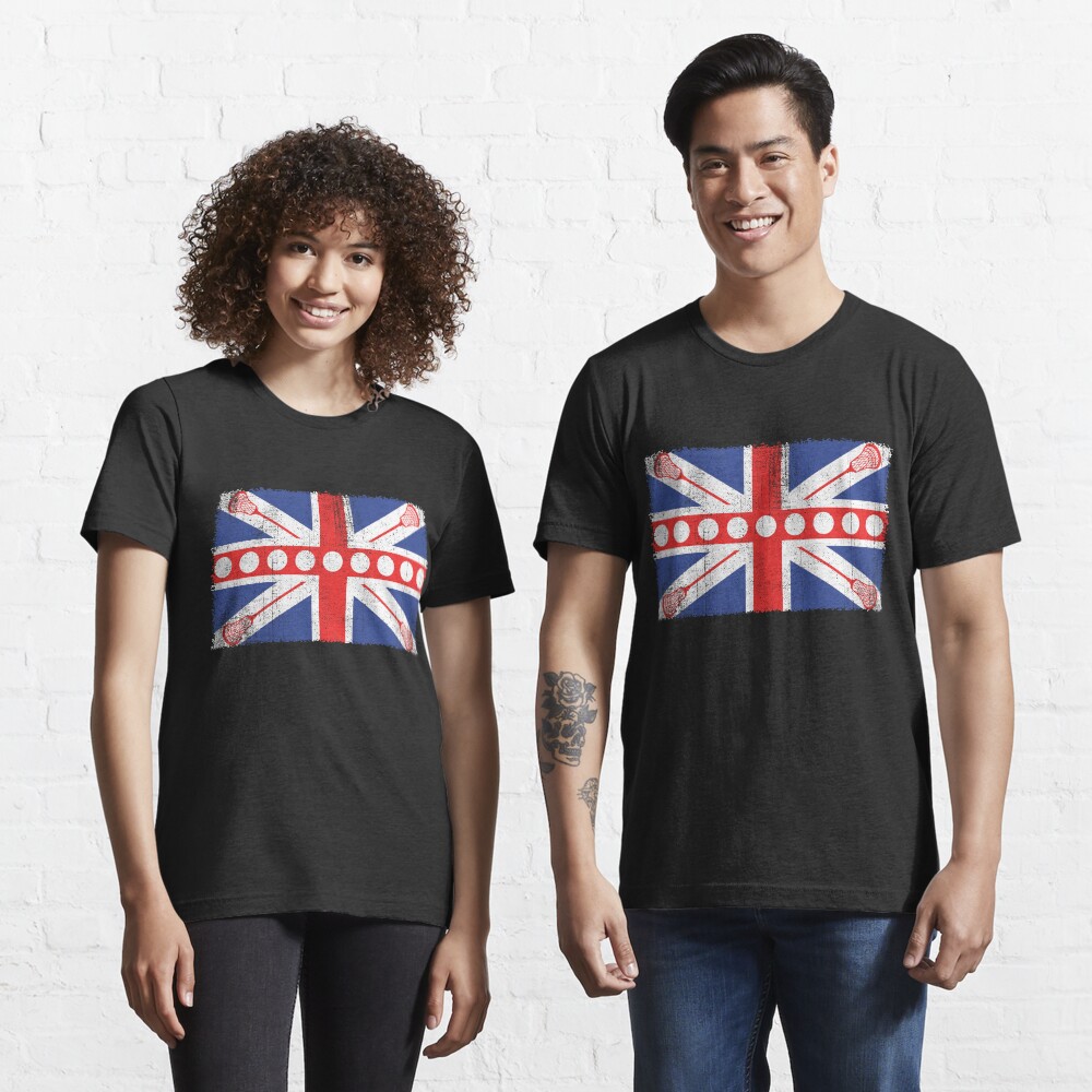 Vintage Flag > UK Flag Made of Lacrosse Balls + Bats > Laxing Essential T-Shirt