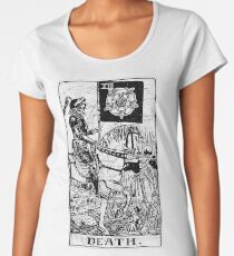 Death Tarot Card - Major Arcana - fortune telling - occult Women's Premium T-Shirt