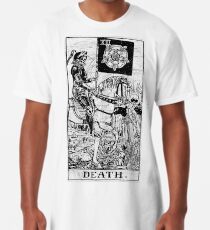 Camiseta larga Tarjeta de Tarot de la Muerte - Arcana Mayor - adivinación - oculta
