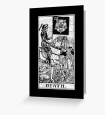 Death Tarot Card - Major Arcana - fortune telling - occult Greeting Card