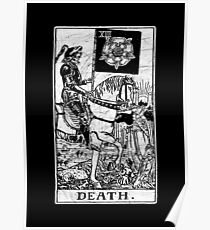 Death Tarot Card - Major Arcana - fortune telling - occult Poster