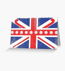 Vintage Flag > UK Flag Made of Hockey Balls + Sticks > Fieldhockey Greeting Card