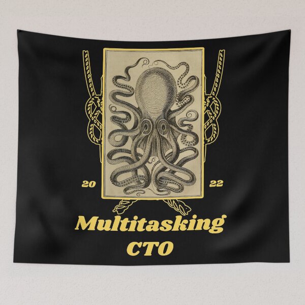 Item preview, 'Multitasking CTO' Old Book Octopus Graphic - Funny Quotes Designs for T-shirts, stickers and other accessories designed and sold by Ridiculam Toga.