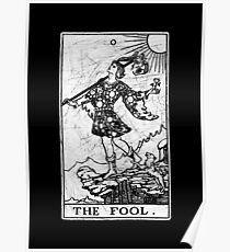 The Fool Tarot Card - Major Arcana - fortune telling - occult Poster