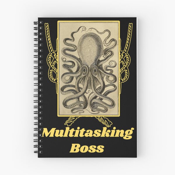 Item preview, 'Multitasking Boss' Old Book Octopus Graphic - Funny Quotes Designs for T-shirts, stickers and other accessories designed and sold by Ridiculam Toga.
