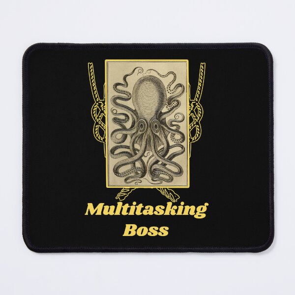 Item preview, 'Multitasking Boss' Old Book Octopus Graphic - Funny Quotes Designs for T-shirts, stickers and other accessories designed and sold by Ridiculam Toga.