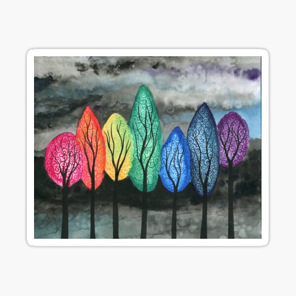Rainbow after the storm Sticker