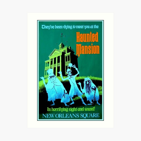 NEW ORLEANS : Vintage Haunted Mansion Advertising Print Art Print