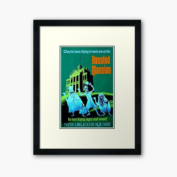 NEW ORLEANS : Vintage Haunted Mansion Advertising Print Framed Art Print