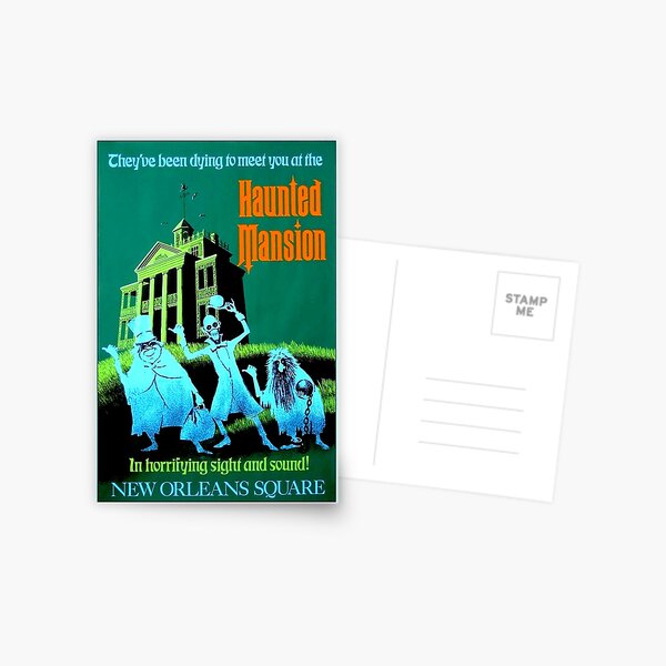 NEW ORLEANS : Vintage Haunted Mansion Advertising Print Postcard