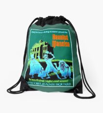 NEW ORLEANS : Vintage Haunted Mansion Advertising Print Drawstring Bag