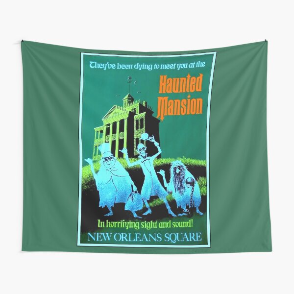 NEW ORLEANS : Vintage Haunted Mansion Advertising Print Tapestry